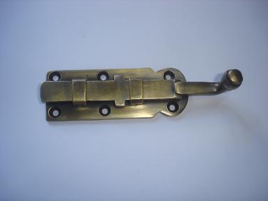 Brass door handle code W.009 size L: 115 mm. W: 31 mm.
